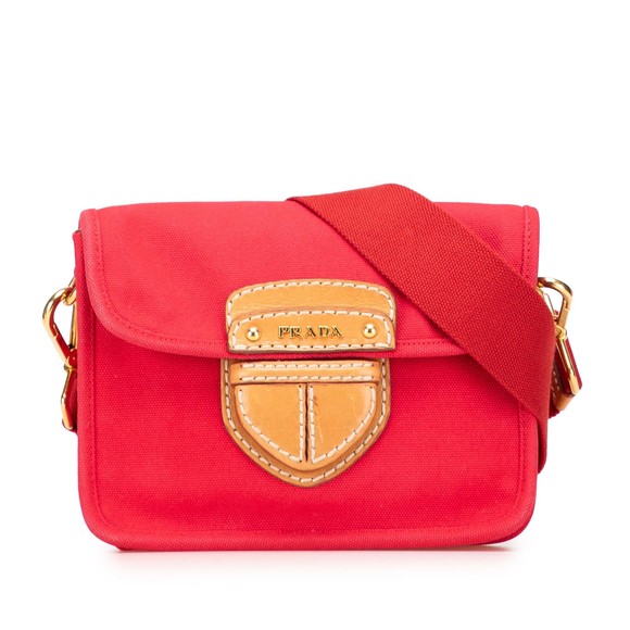 Pre-Loved Prada Canapa Righe Crossbody - Picture 1 of 12